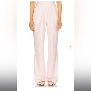 NWOT Revolve Lovers and Friends Jasmine Pants in Pink Pinstripes